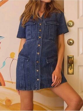 HUNTER BELL Harbor Denim Gwen Dress - size 2 - NWT
